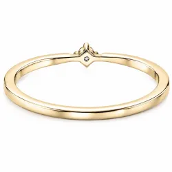 lab grown diamant solitaire ring in verguld sterlingzilver
