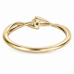 lab grown diamant solitaire ring in verguld sterlingzilver