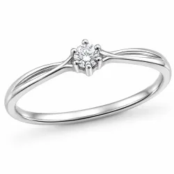 lab grown diamant solitaire ring in zilver