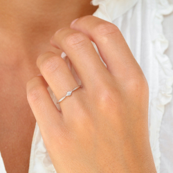 lab grown diamant solitaire ring in zilver