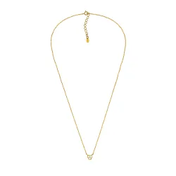 45 cm ketting met hanger in verguld zilver 0,035 ct