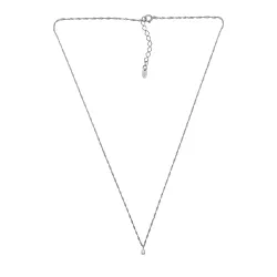 45 cm ketting met hanger in zilver 0,11 ct