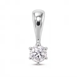 0,11 ct lab grown diamant hanger in gerodineerd zilver