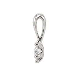 0,11 ct lab grown diamant hanger in gerodineerd zilver