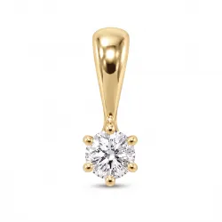 0,11 ct lab grown diamant hanger in verguld sterlingzilver