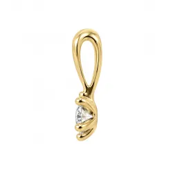 0,11 ct lab grown diamant hanger in verguld sterlingzilver