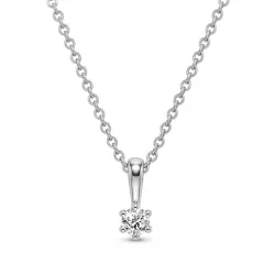ketting met lab grown diamant hanger in zilver 0,11 ct