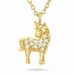 eenhoorn ketting in verguld sterlingzilver met hanger in verguld sterlingzilver - Little Ones
