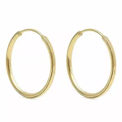 10 mm creool in verguld zilver