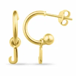 letter j halfcreool in verguld zilver - My Letter