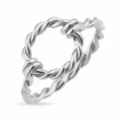 gevlochten ring in zilver