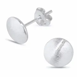 rond oorsteker in zilver