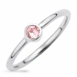 kristal ring in zilver