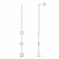 lange ster ketting oorbellen in zilver