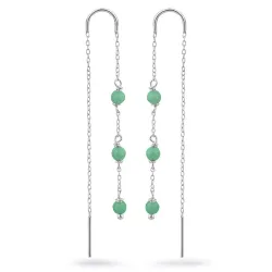 amazoniet ketting oorbellen in zilver