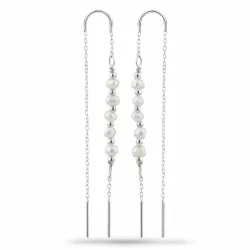 parel ketting oorbellen in zilver