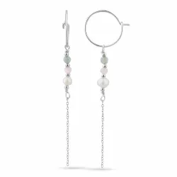 groene agaat ketting oorbellen in zilver - Loom Stones