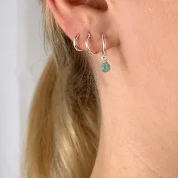 12 mm amazoniet creool in zilver - Loom Stones