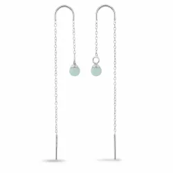 amazoniet ketting oorbellen in zilver