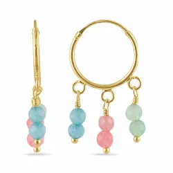 14 mm creool in verguld sterlingzilver - Loom Stones