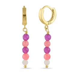 lange oorbellen in verguld sterlingzilver