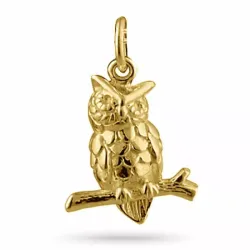 Uil hanger in verguld sterlingzilver