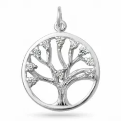boom van het leven zirkoon hanger in zilver