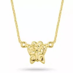 ketting in verguld sterlingzilver met vlinder in verguld sterlingzilver