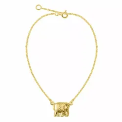 armband in verguld sterlingzilver met olifant in verguld sterlingzilver