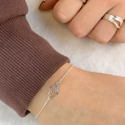 hamsa hand armband in zilver met hanger in zilver