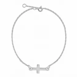 kruis armband in zilver met hanger in zilver
