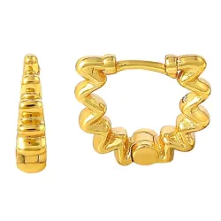 Hultquist Wavy creool in verguld sterlingzilver