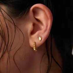 Hultquist Wavy creool in verguld sterlingzilver