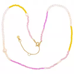 Hultquist Pink Rainbow ketting in verguld sterlingzilver