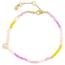 Hultquist Pink Rainbow armband in verguld sterlingzilver