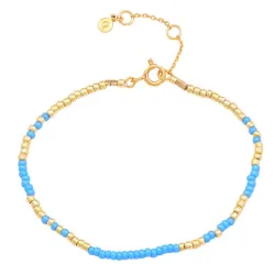 Hultquist Blue Mila parel armband in verguld sterlingzilver