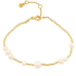 Hultquist Aria parel armband in verguld sterlingzilver