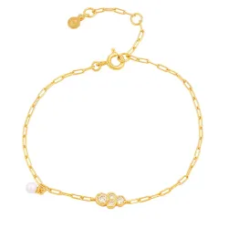 Hultquist Scarlet armband in verguld sterlingzilver witte zirkoon