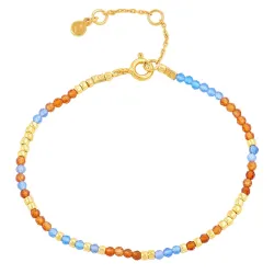 Hultquist Elra multikleurige armband in verguld sterlingzilver