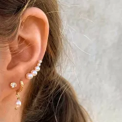 Hultquist Callie oorbellen in verguld sterlingzilver witte zirkoon