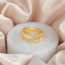 Hultquist Savannah ring in verguld sterlingzilver