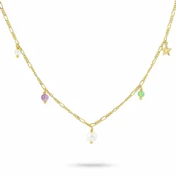 Hultquist Cosmo ster ketting in verguld sterlingzilver kleurig  steen