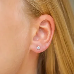 4 mm oorsteker in 9 karaat goud met zirkoon - Gold Collection