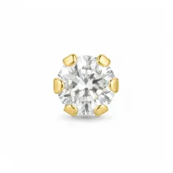 1/2 paar oorbel in 9 karaat goud met zirkoon - Gold Collection