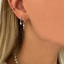 Nava Kai Petite parel oorbellen in zilver
