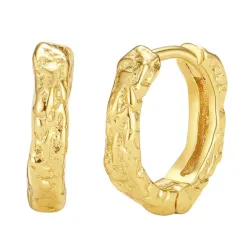 Nava Elio XS creool in verguld sterlingzilver