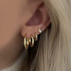 Nava Elio XS creool in verguld sterlingzilver