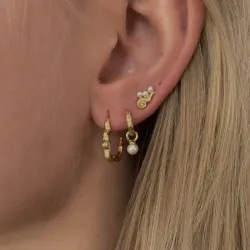 Nava Alviva halfcreool in verguld sterlingzilver