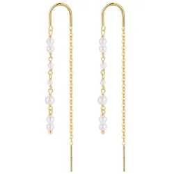 Nava Ekans parel ketting oorbellen in verguld sterlingzilver