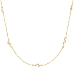 Nava Shesha ketting in verguld sterlingzilver